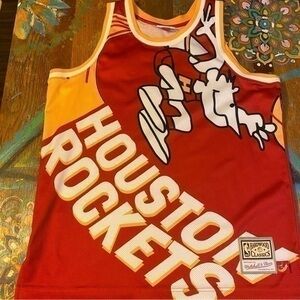 NWOT Mitchell & Ness Houston Rockets Men Large Big Face Jersey